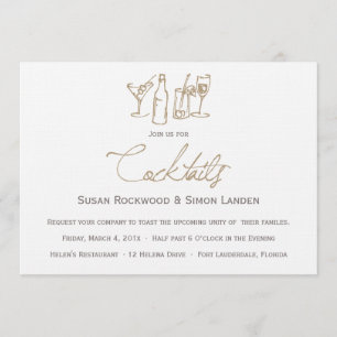 Wedding Cocktail Invitations     Brown