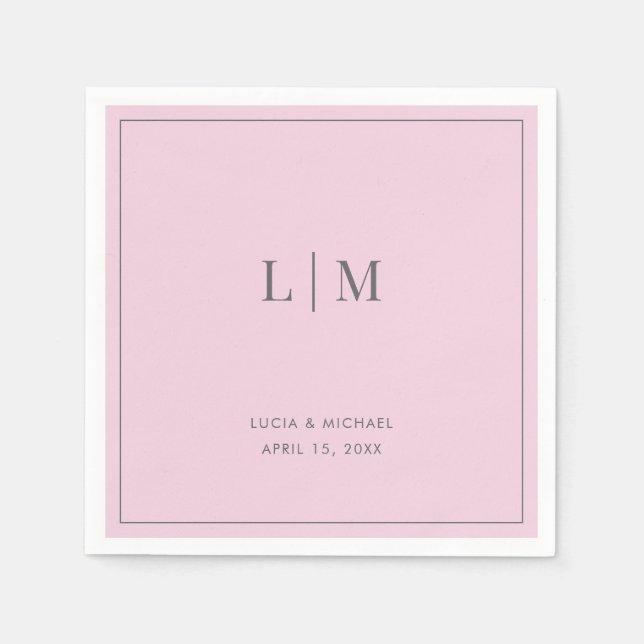 Wedding Cocktail Paper Napkin (Front)