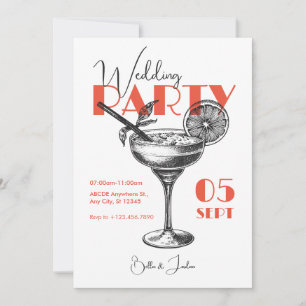 Wedding cocktail Party Invitation