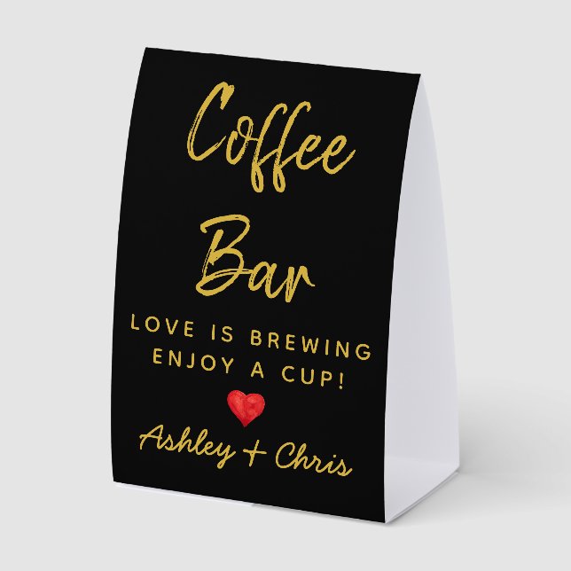 Wedding Coffee Bar Reception Dinner Drink Station (Front)