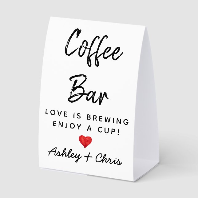 Wedding Coffee Bar Reception Hot Drink Station (Front)