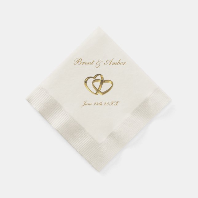 Wedding Coined Cocktail Napkin (Corner)