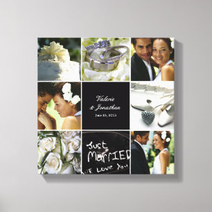 Wedding Collage Wrapped Canvas