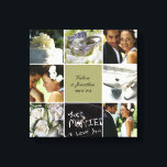 Wedding Collage Wrapped Canvas - Custom Colour<br><div class="desc">Personalise this canvas with your wedding photos to create a wall art to treasure forever.</div>