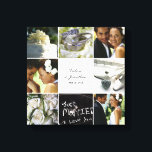 Wedding Collage Wrapped Canvas - White<br><div class="desc">Personalise this canvas with your wedding photos to create a wall art to treasure forever.</div>