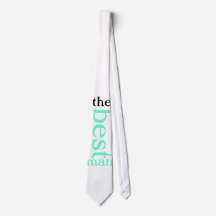 Wedding Collection-  Teal, Black "the best man" Tie