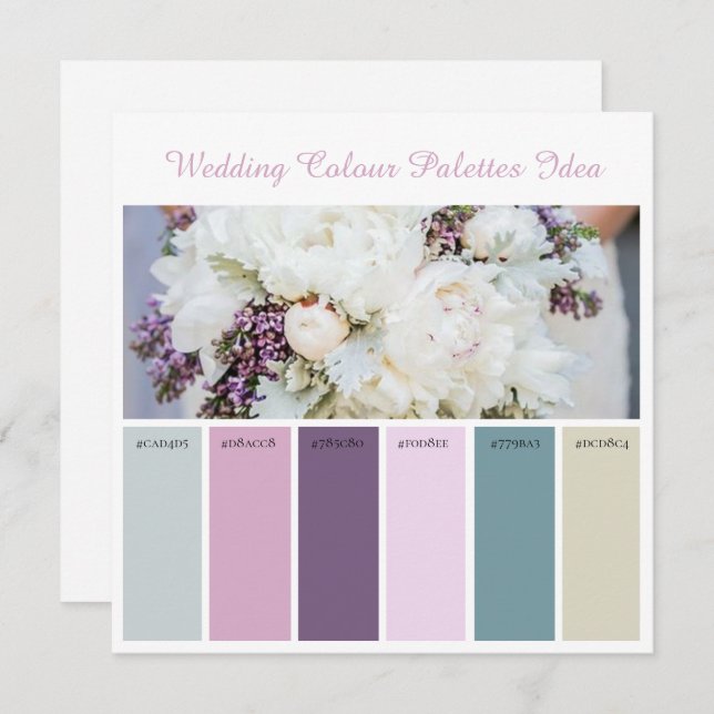 Wedding Color Palettes Idea Card (Front/Back)