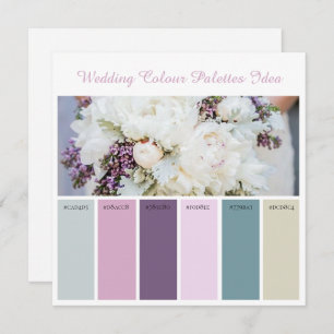 Wedding Color Palettes Idea Card