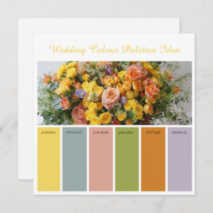 Wedding Color Palettes Idea Card