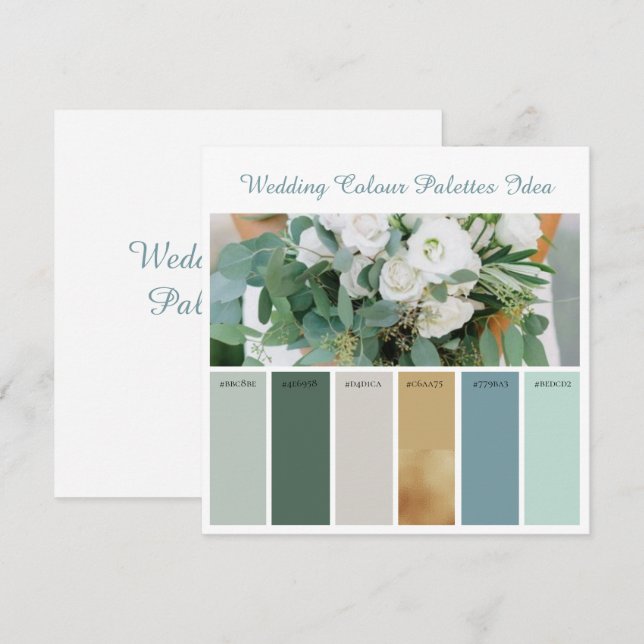 Wedding Color Palettes Idea Card (Front/Back)