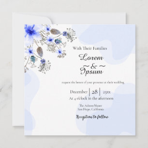 Wedding Colour Flower Invitation Card