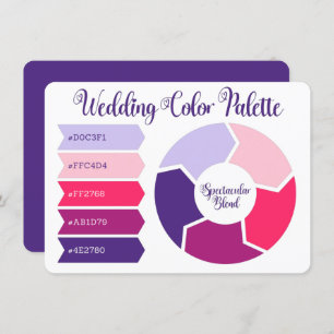 Wedding Colour Palette Card with Hex Colour Codes 