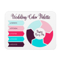 Wedding Colour Palette Card with Hex Colour Codes