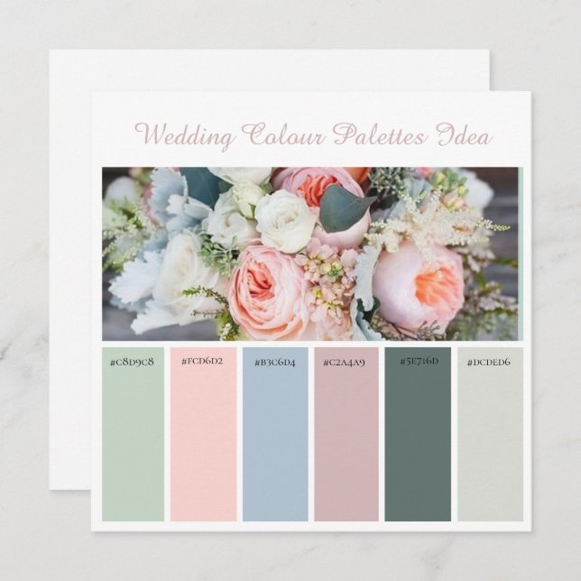 Wedding Colour Palettes Idea Card (Front/Back)