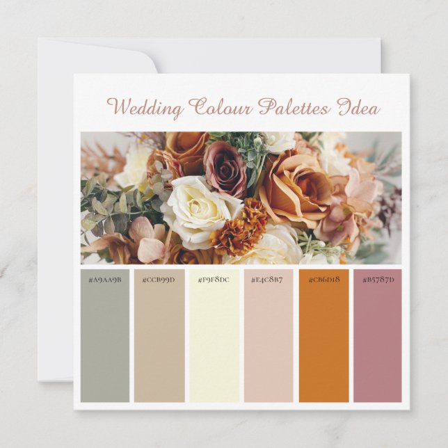 Wedding Colour Palettes Idea Card (Front)