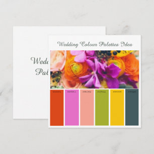 Wedding Colour Palettes Idea Card