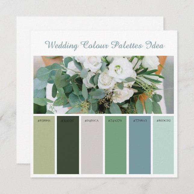 Wedding Colour Palettes Idea Card (Front/Back)