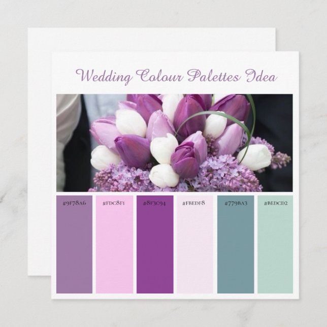 Wedding Colour Palettes Idea Card (Front/Back)