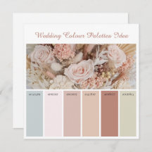 Wedding Colour Palettes Idea Card