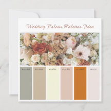 Wedding Colour Palettes Idea Card