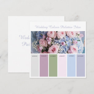 Wedding Colour Palettes Idea Card