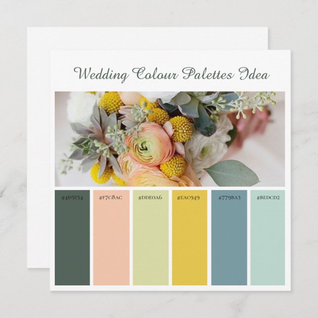 Wedding Colour Palettes Idea Card (Front/Back)