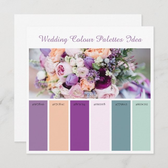 Wedding Colour Palettes Idea Card (Front/Back)