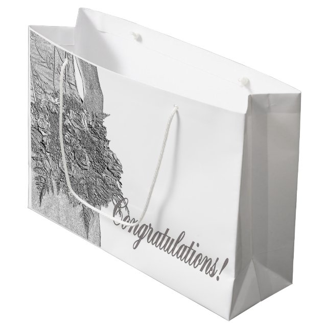 Wedding congrats gift bag (Front Angled)