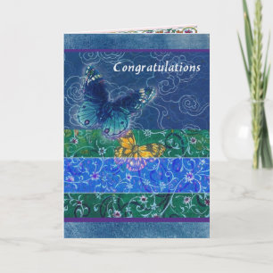 Wedding congratulations asianesque butterfly card