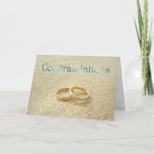 Wedding Congratulations. Beach Wedding congrats Card