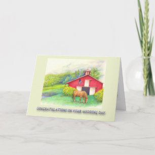 wedding congratulations country americana card