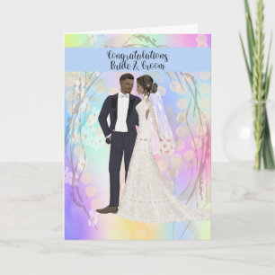 Wedding Congratulations for Black Couple Card