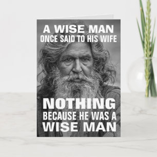 WEDDING CONGRATULATIONS FUNNY WISE MAN CARDS