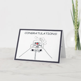Wedding Congratulations-Newlywed/Cartoon Card