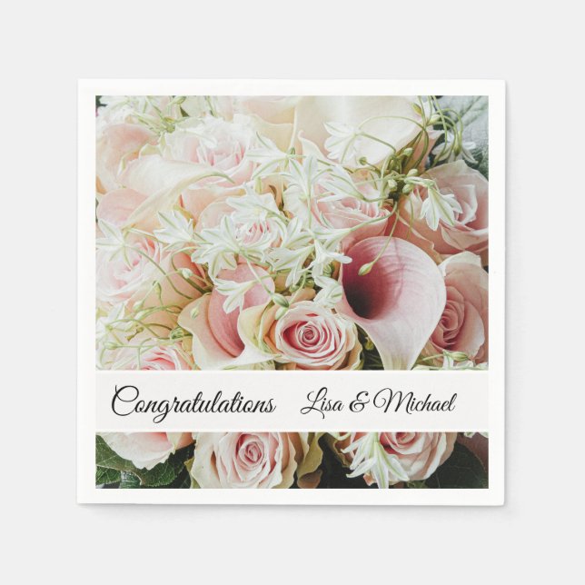 Wedding Congratulations Paper Napkins (Front)