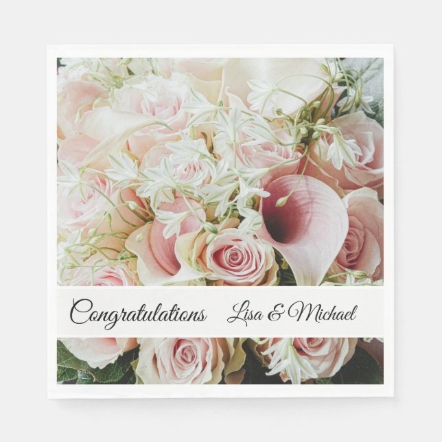 Wedding Congratulations Paper Napkins (Front)