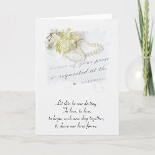 Wedding Congratulations Pearl Heart Card