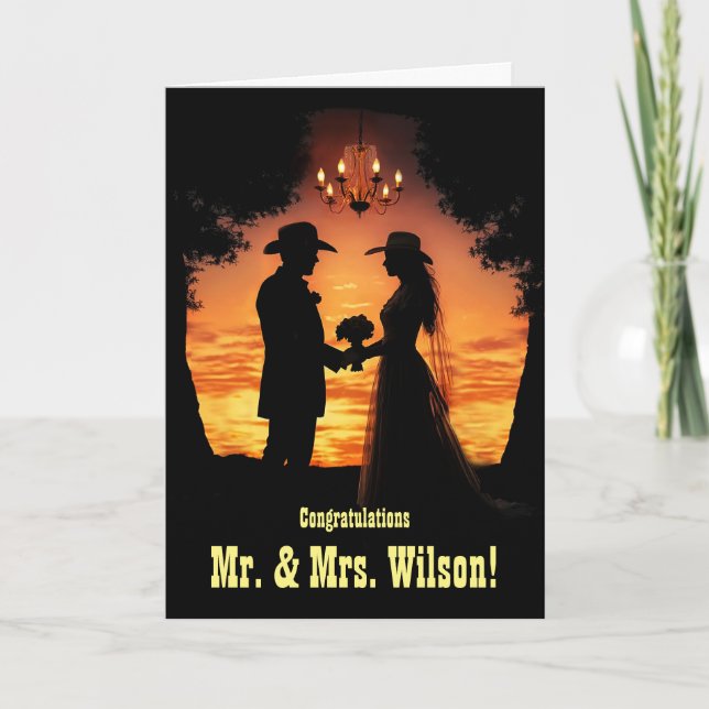 Wedding Congratulations Personalised Country Card (Front)