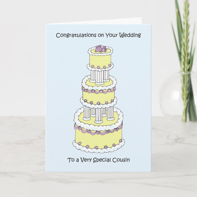 Wedding Congratulations to Cousin Card (Front)