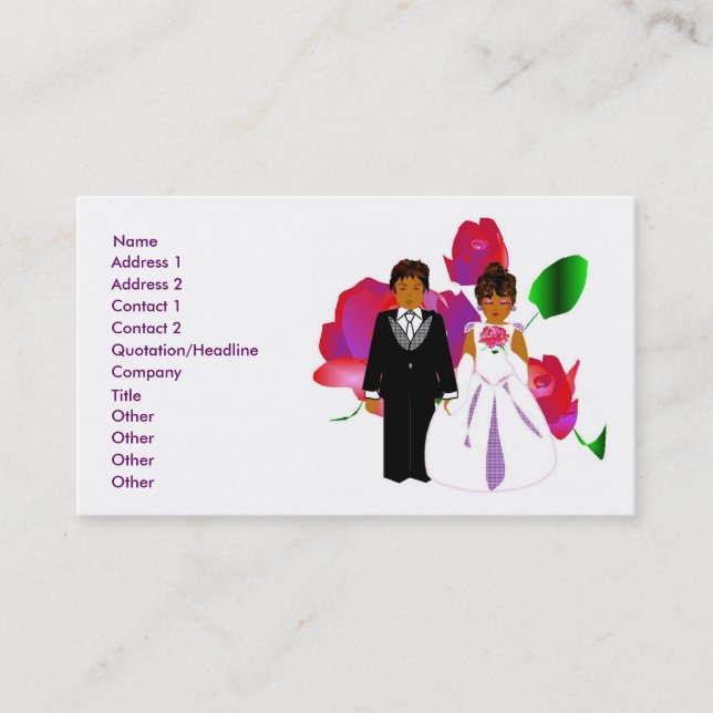 Wedding Consultant III Business Card -Customisable (Front)