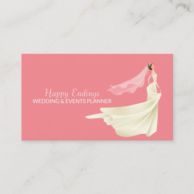 Wedding Coordinator Business Card Template (Front)