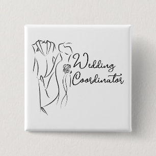 Wedding Coordinator For Hire 15 Cm Square Badge