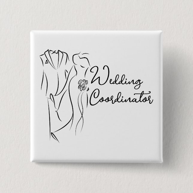 Wedding Coordinator For Hire 15 Cm Square Badge (Front)