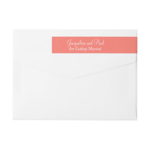 Wedding Coral Address Labels
