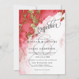 WEDDING   Coral Geode Watercolor BarefootBride™