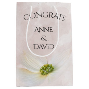 Wedding Cosmos Flower On Pink  Medium Gift Bag