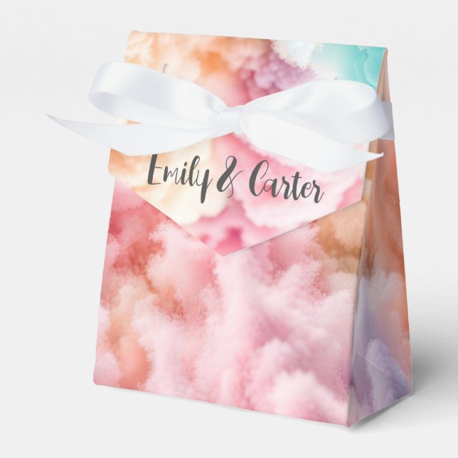 Wedding Cotton Candy Abstract Favour Box (Front Side)