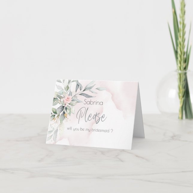 Wedding | Countryside Garden Pink Floral Thank You Card (Front)