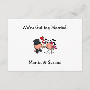 Wedding couple cartoon Invitation