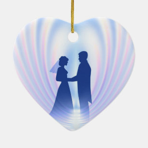 Wedding Couple Ceramic Tree Decoration